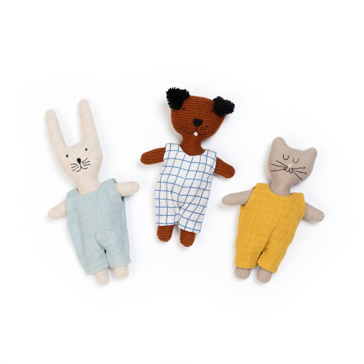 Rassel aus Baumwollstrick für Kinder: Hase