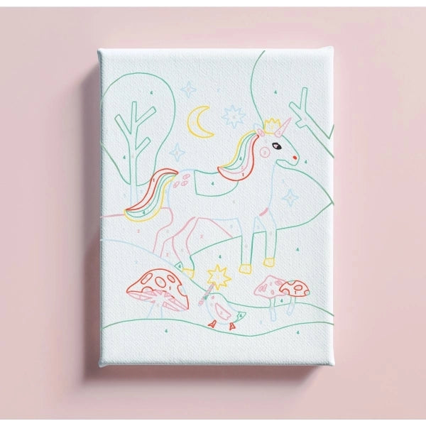 La petite épicerie Malen nach Zahlen Einhorn