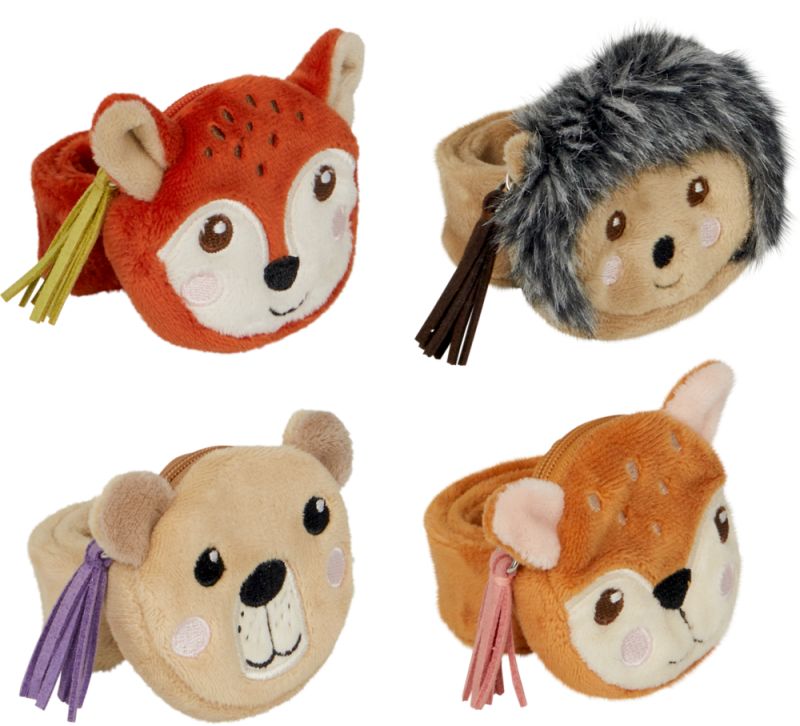 Die Spiegelburg Schnapparmband mit Fach - Wintertiere im Weihnachtswald