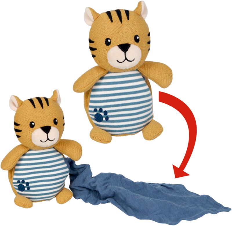Die Spiegelburg Kuscheltier mit Schnuffeltuch Tiger