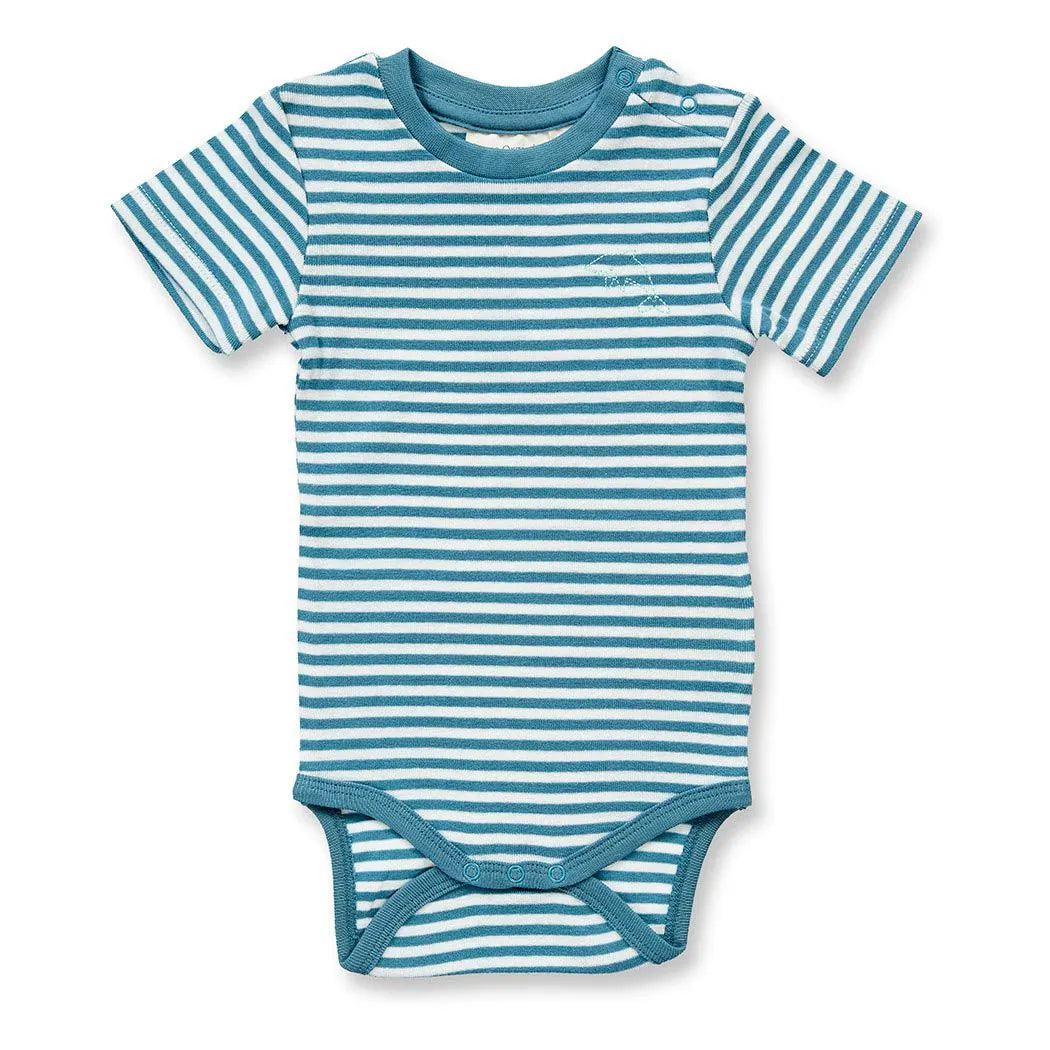 Sense Organics Kurzarmbody VARIN blau-weiß gestreift