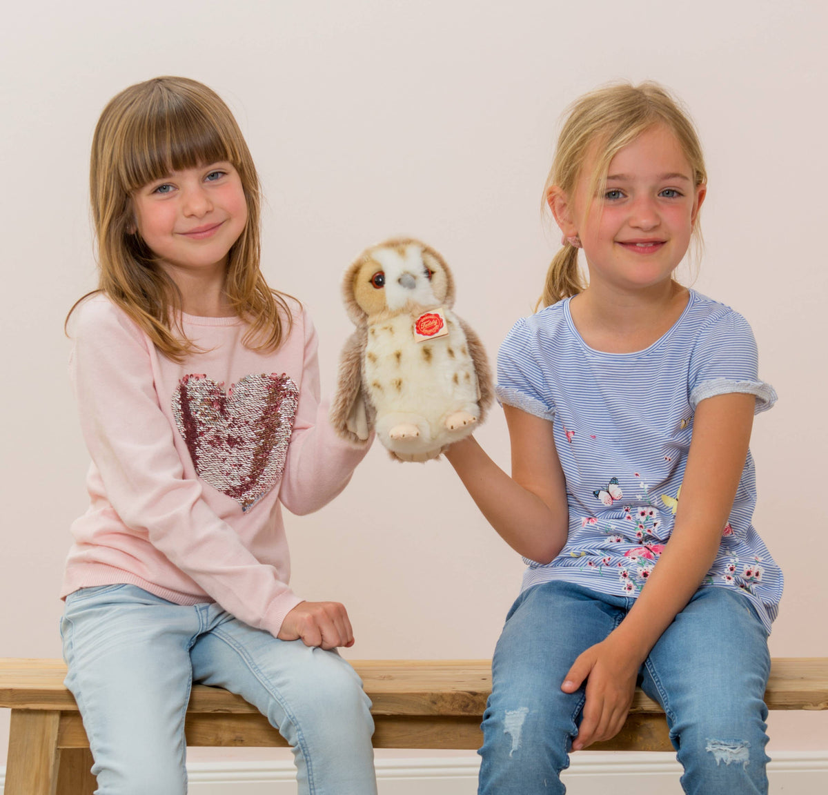 Teddy Hermann Eule beige 20 cm - Plüschtier - Stofftier