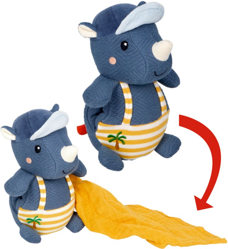 Die Spiegelburg Kuscheltier mit Schnuffeltuch Nashorn