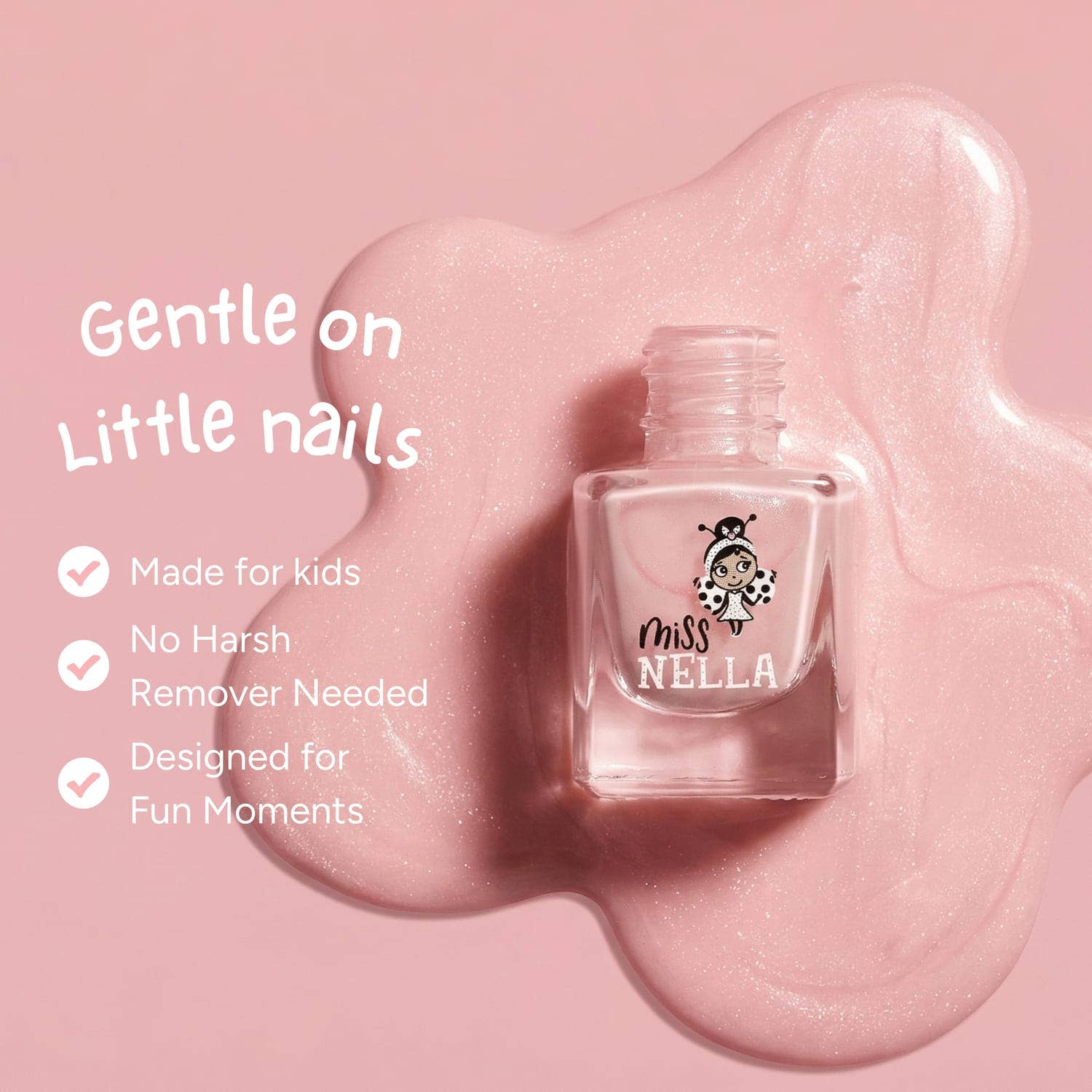Miss Nella Cheeky Bunny abziehbarer geruchsfreier Nagellack