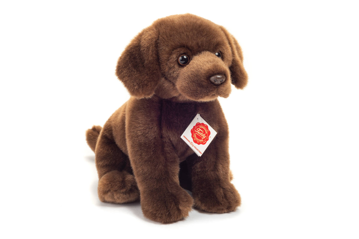Teddy Hermann Labrador sitzend dunkelbraun 25 cm - Plüschtier - Stofftier