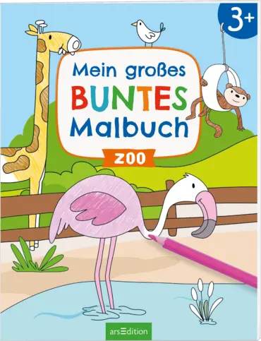 ArsEdition Mein großes buntes Malbuch Zoo