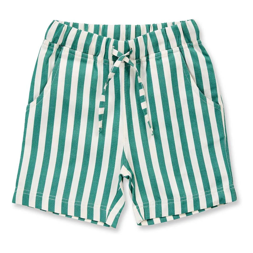 Sense Organics Shorts grün-weiß gestreift