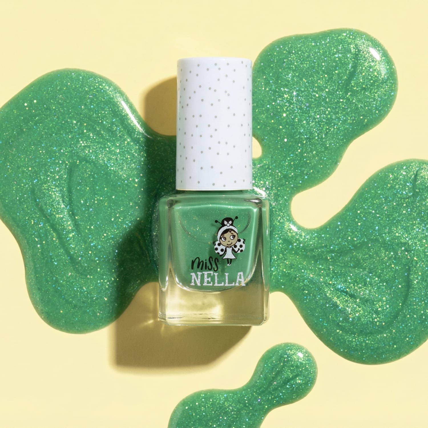 Miss Nella Kinder Nagellack zum Abziehen, geruchsfrei Kiss the frog