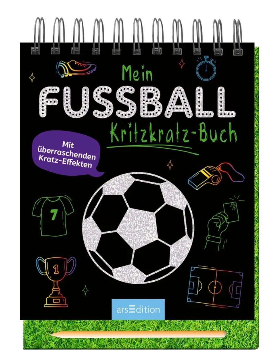 arsEdition Mein Fußball Kritzkratz-Buch
