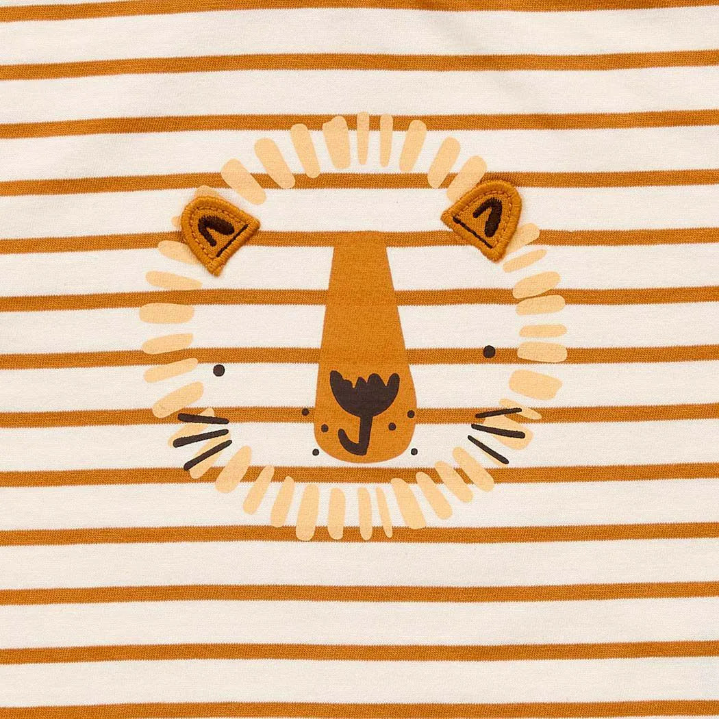 Sense Organics Baby T-Shirt ANTON Löwe Streifen