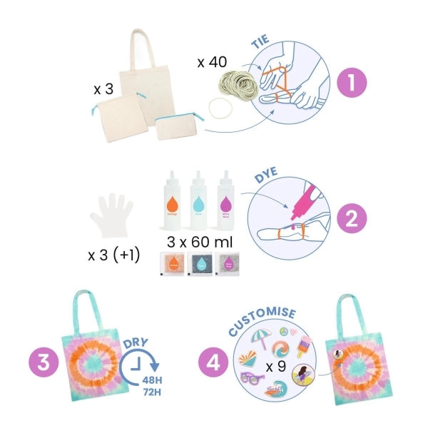 Djeco DIY Batik-Tasche