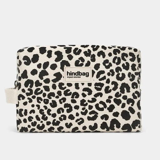 hindbag Kulturbeutel Leon Leopard beige
