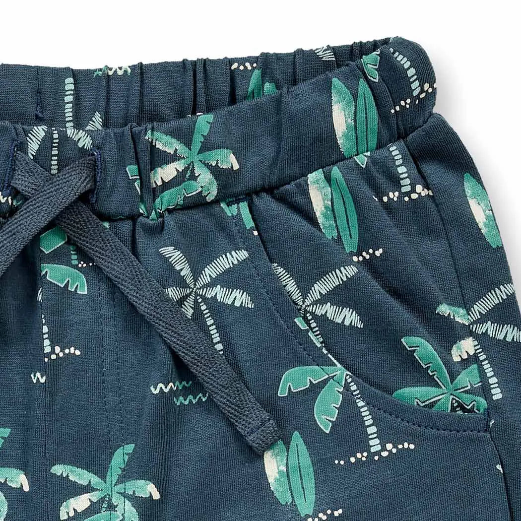Sense Organics Shorts KHAN Palms Deep Petrol