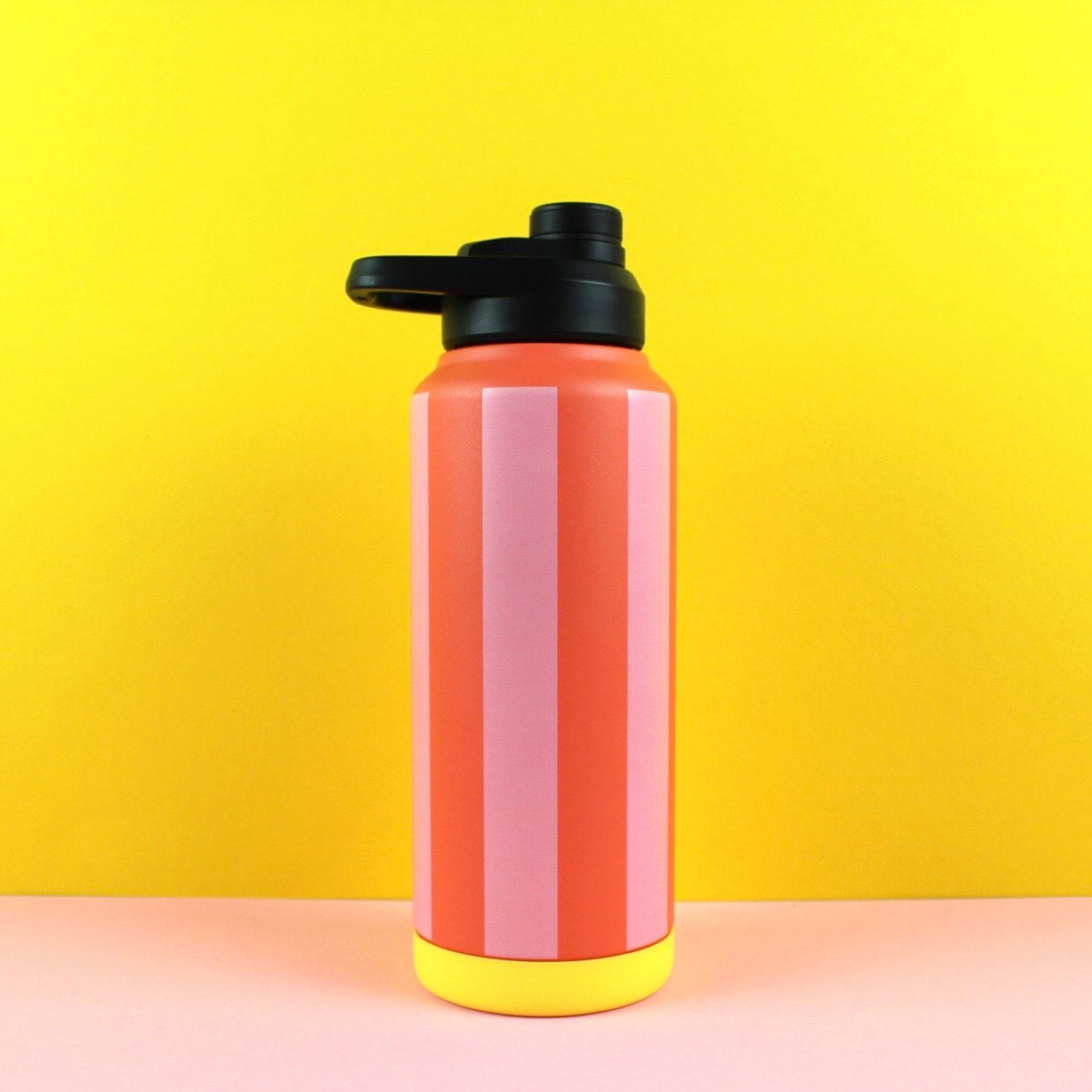 ava&yves Trinkflasche Stripes feuerrot/rosa/gelb 1000ml