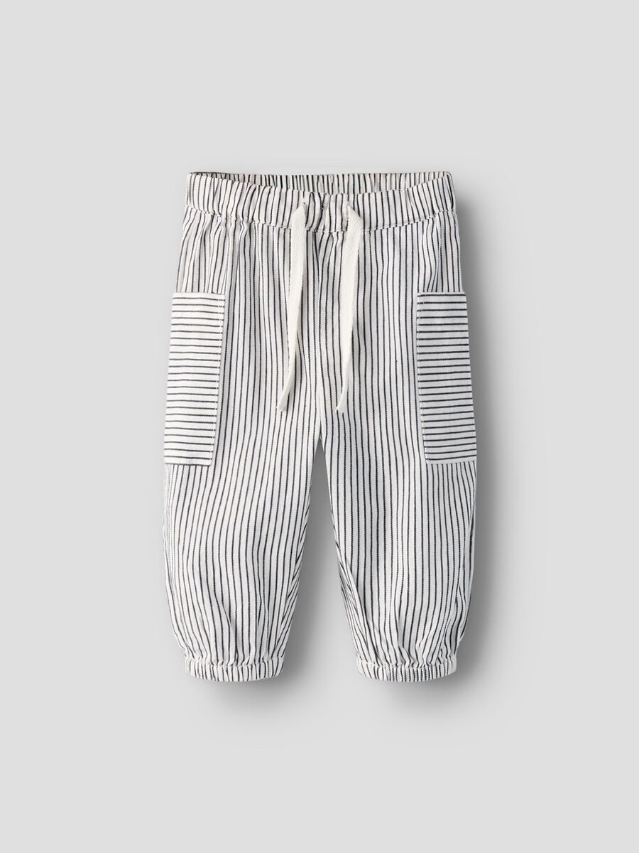 name it Babyhose weiß-blau gestreift (nbmfar)