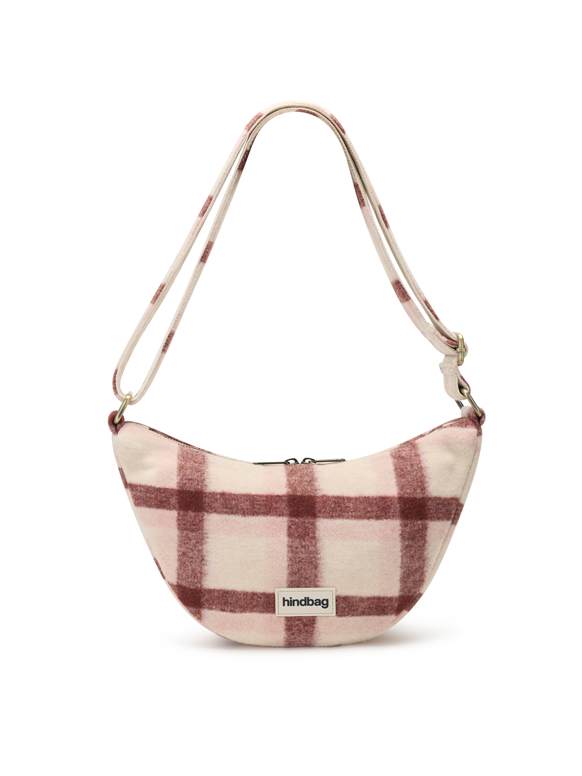 Hindbag Umhängetasche Andrea, rosa Tartan
