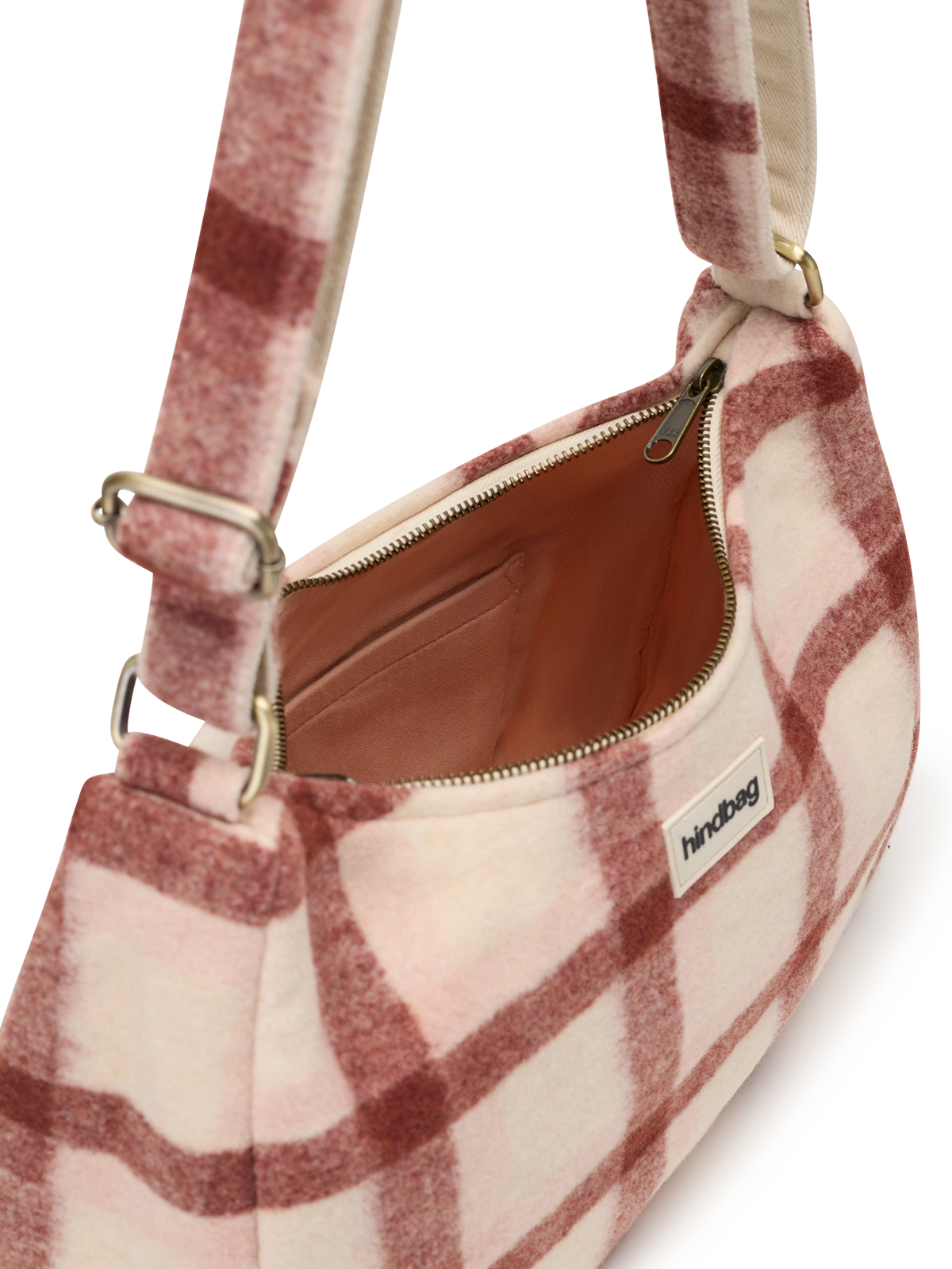 HindbagUmhängetasche Rosa mit rosafarbenem Tartan
