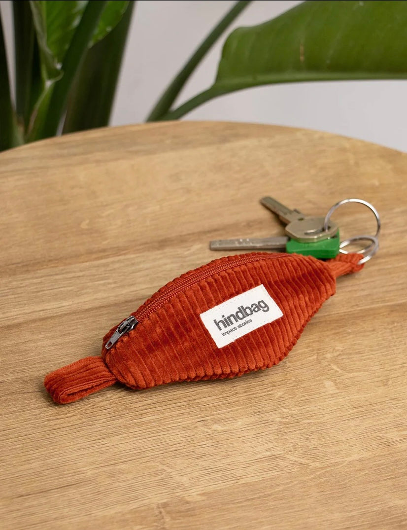 hindbag Schlüsselanhänger Come Velours ziegelrot