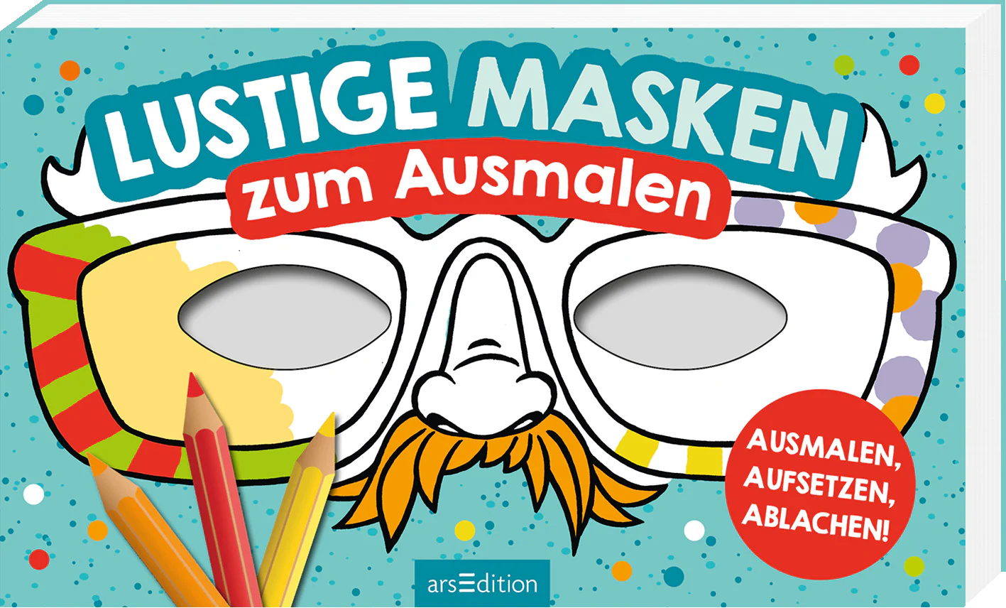arsEdition Lustige Masken zum Ausmalen