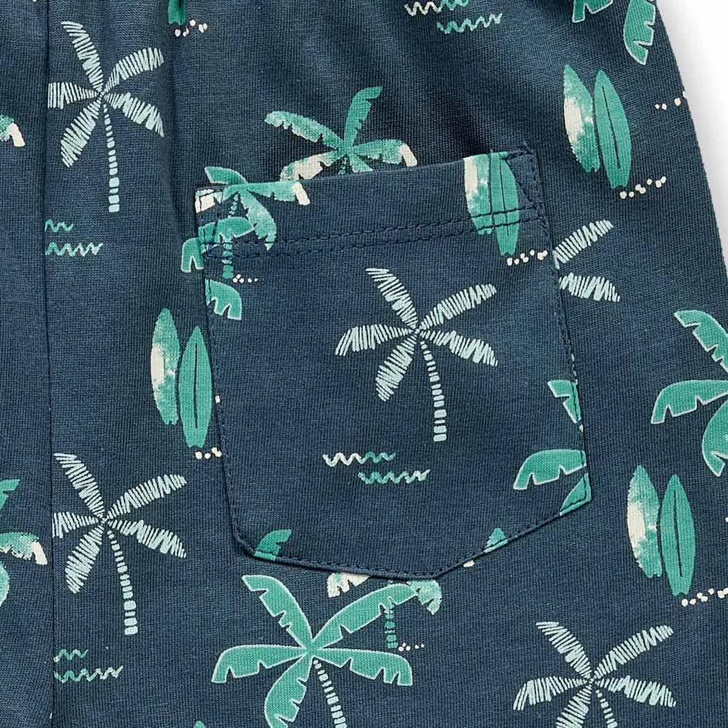 Sense Organics Shorts KHAN Palms Deep Petrol