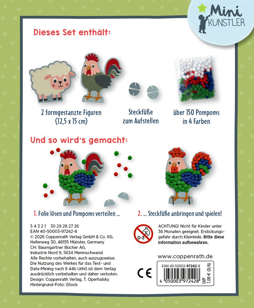Coppenrath Mein kleines Bastelset: Pompom-Figuren