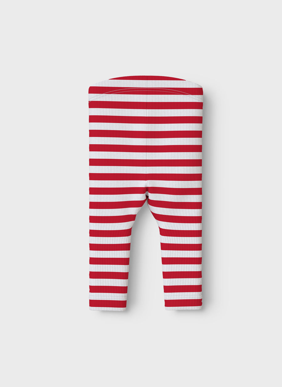 name it Leggings rot geringelt (nbffolisa)