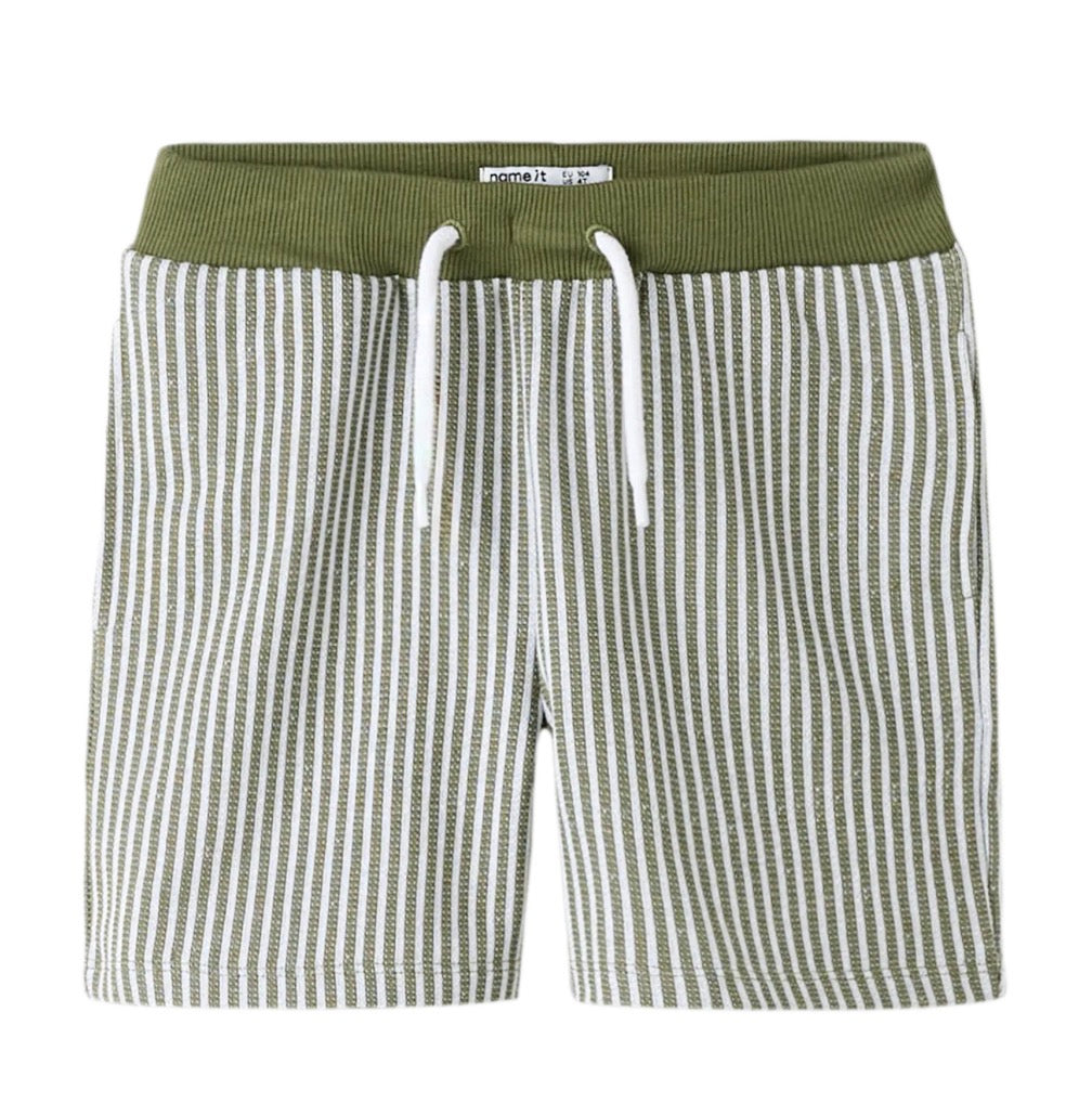 name it gestreifte Shorts (nmmhans) grün