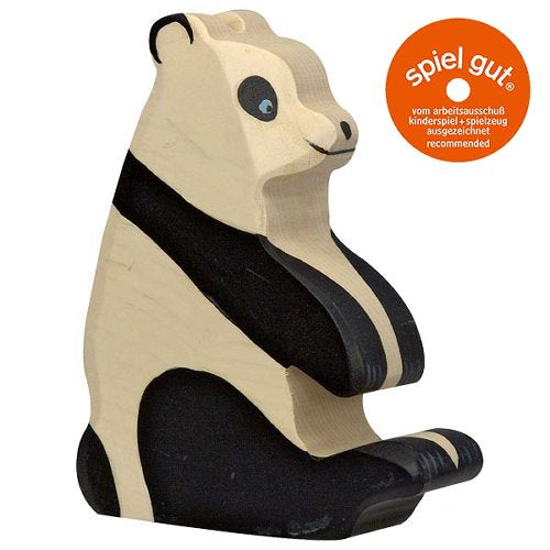 Holztiger Pandabär , sitzend