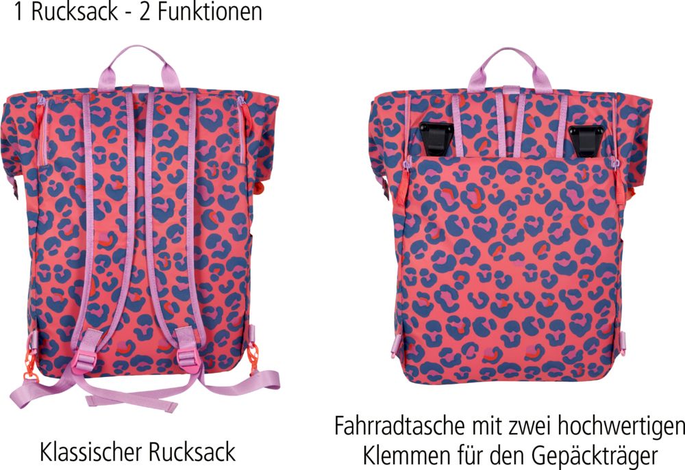 Die Spiegelburg Fahrradrucksack Leo pink shine bright (reflektierendes Material)