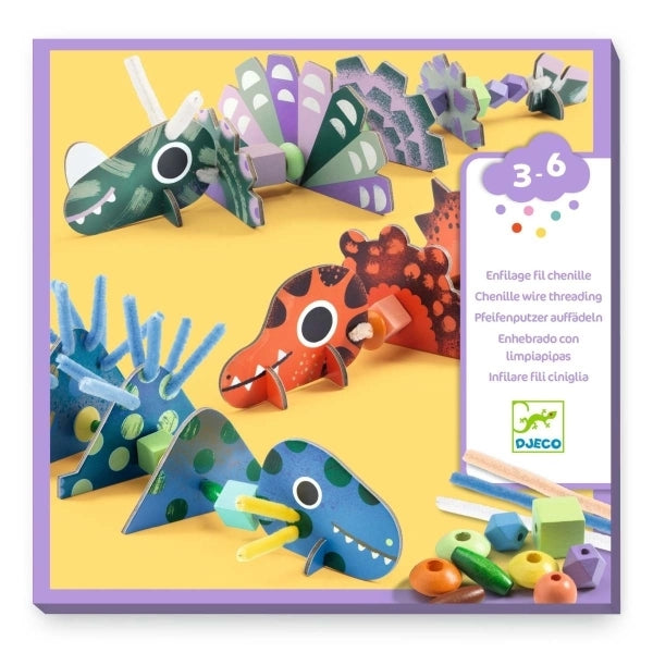 Djeco Fädeln: gruselige Dinos 3-6