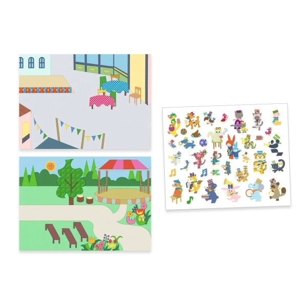 Djeco wiederverwendbare Sticker Fanfare