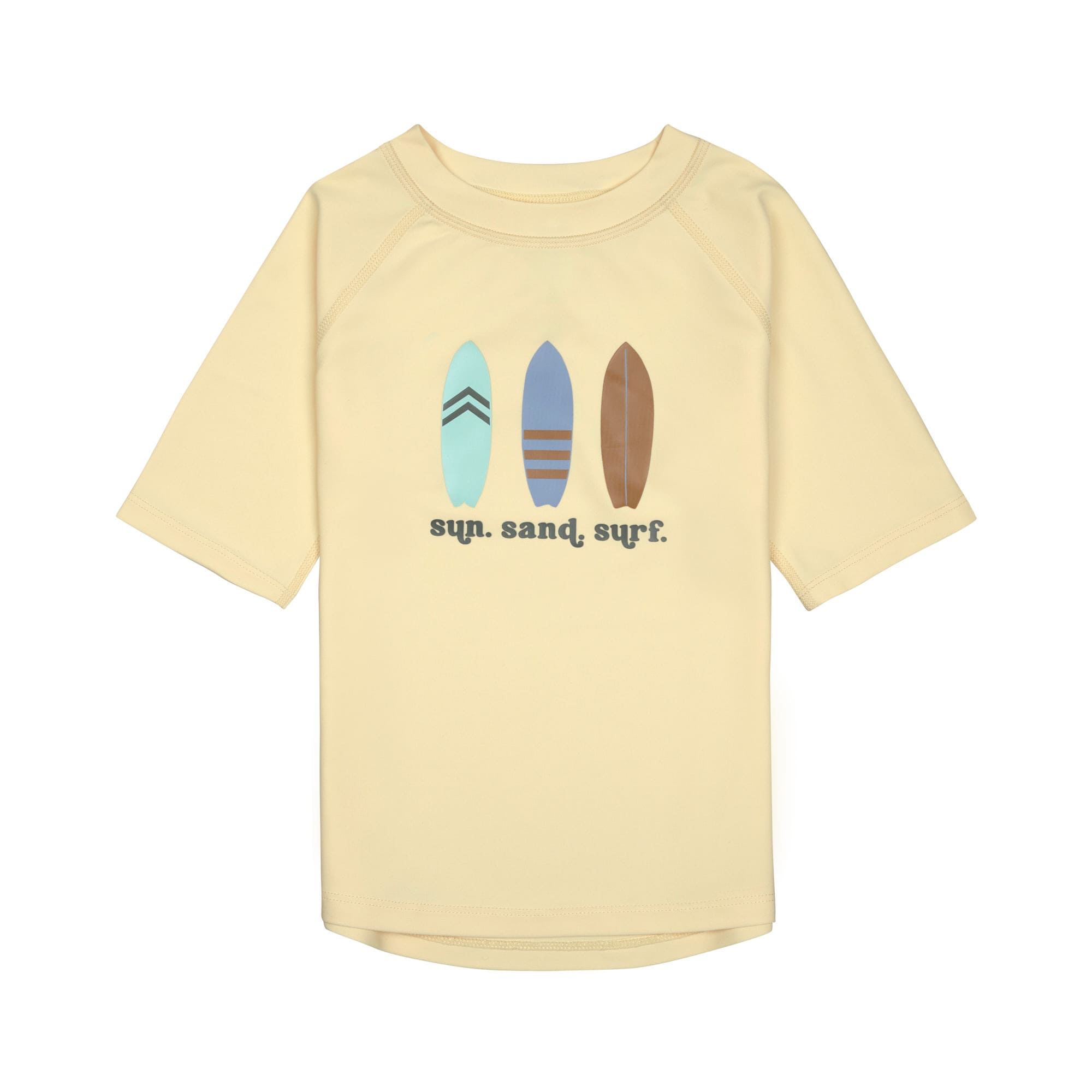 Lässig gelbes Schwimmshirt mit Surfboards