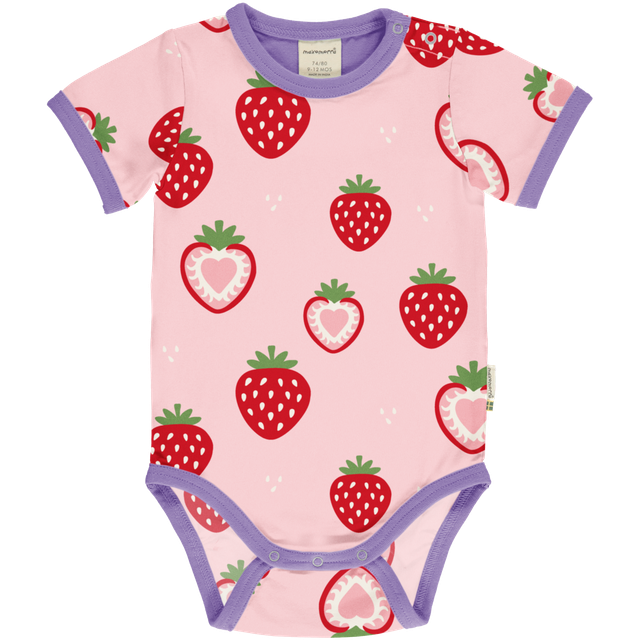 maxomorra Kurzarmbody Strawberries