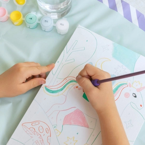 La petite épicerie Malen nach Zahlen Einhorn