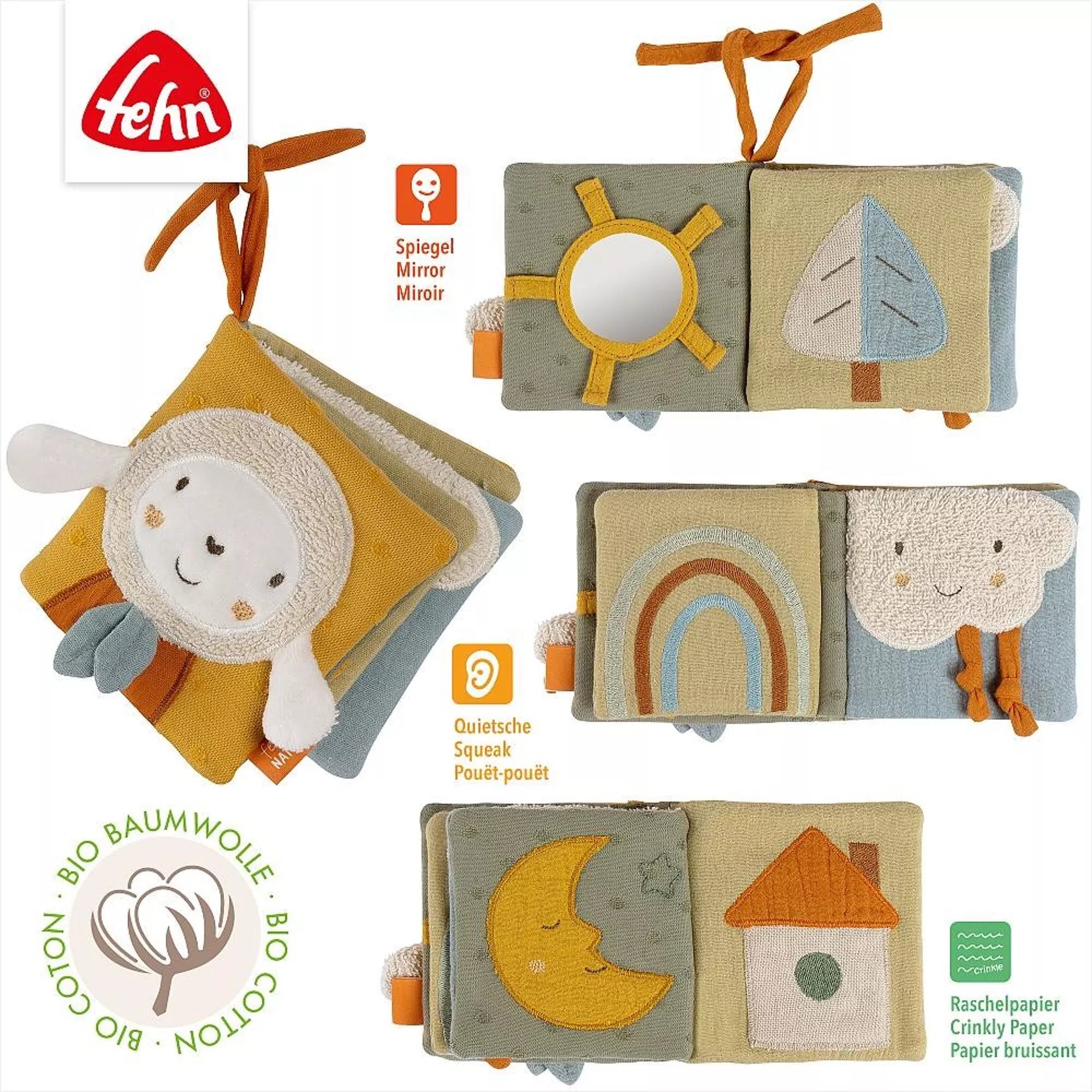 Fehn natur Stoffbuch Schaf