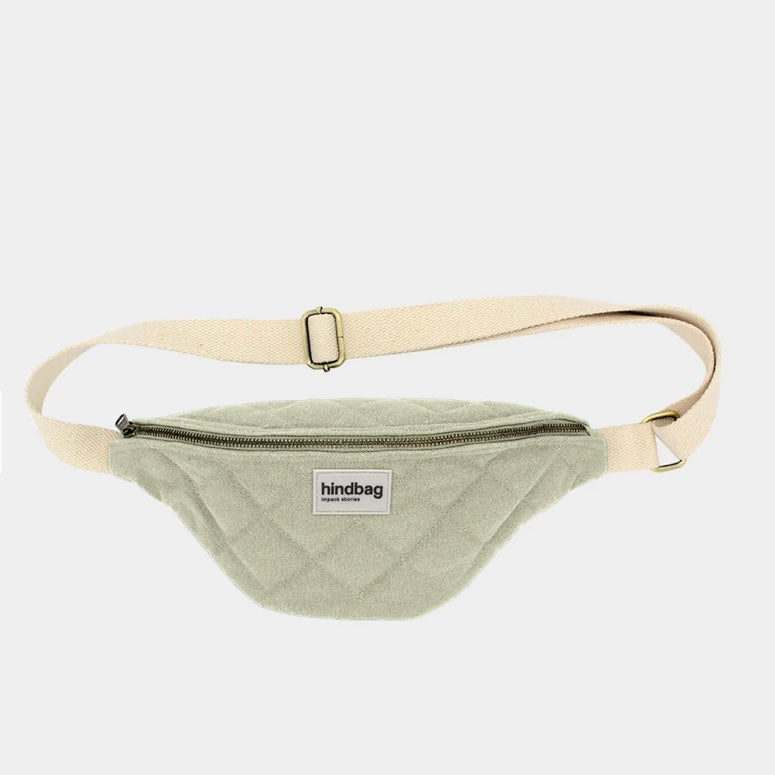 hindbag Olivia in Stepp-Optik Vert Argile