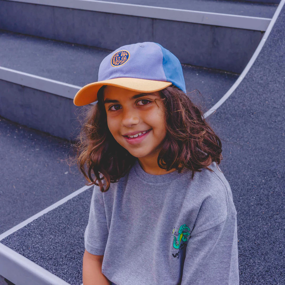 Lil‘Boo Dad Cap Block Storm Orange/Teal