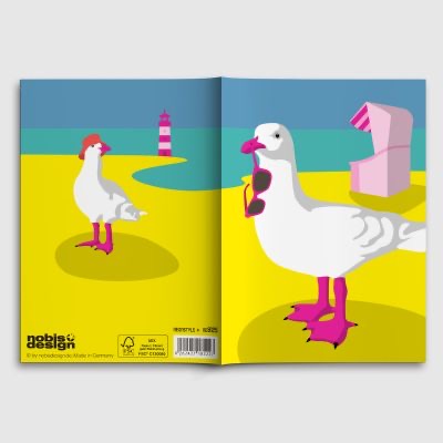 Nobisdesign Notizheft klein Möwe