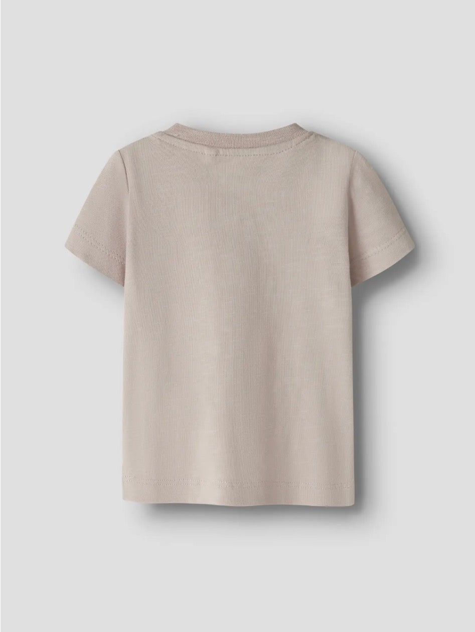 name it Baby T-Shirt Giraffe (nbmhole) Chateau Gray