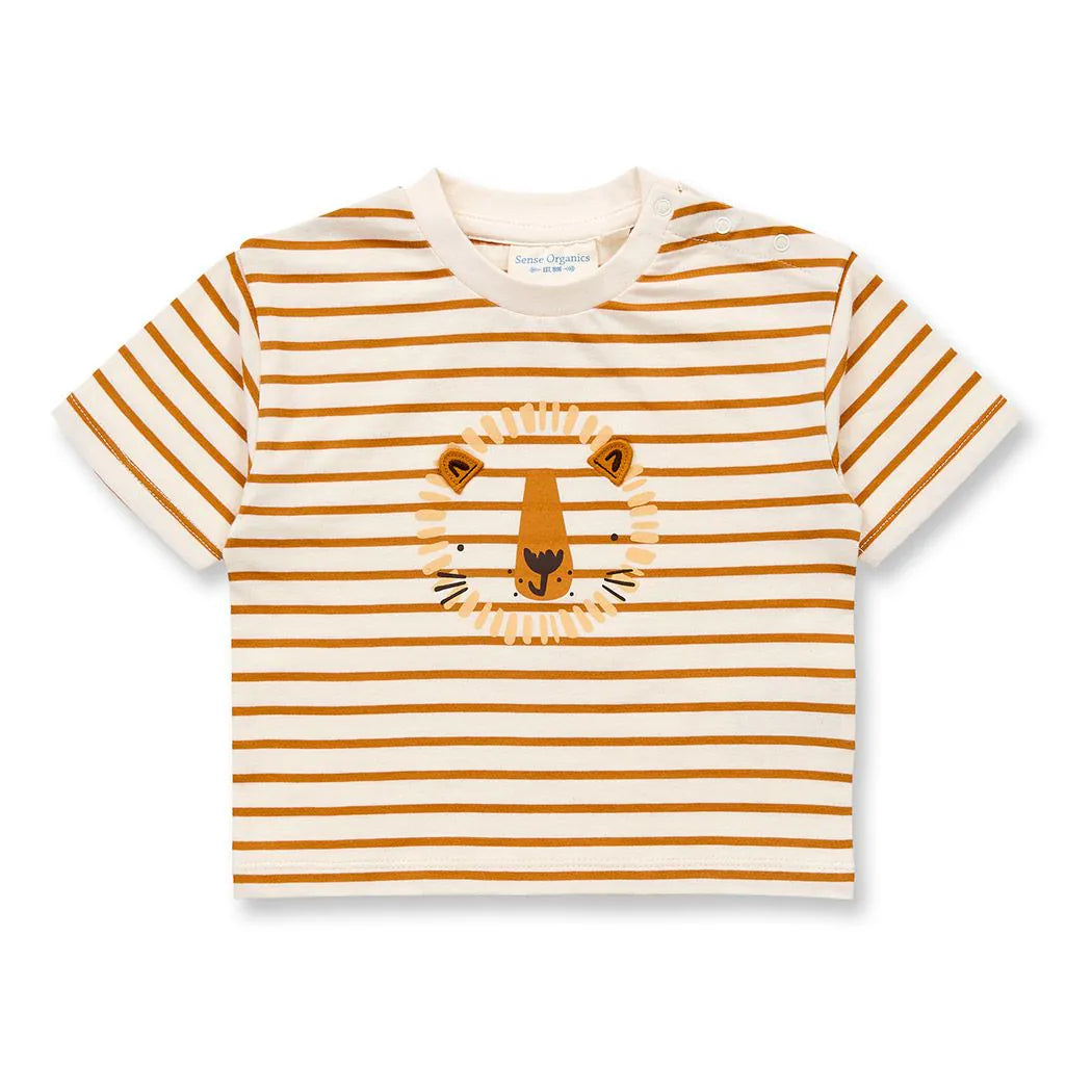 Sense Organics Baby T-Shirt ANTON Löwe Streifen