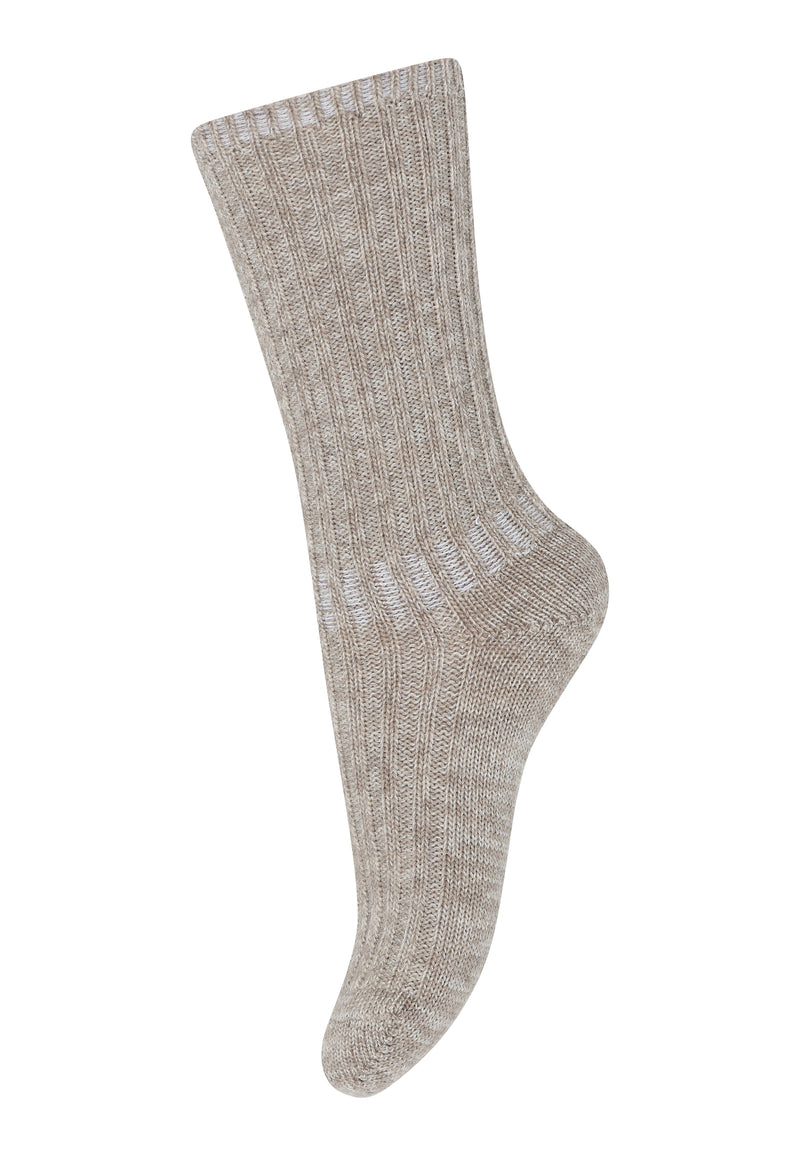 mp Kids Wollsocken beige meliert