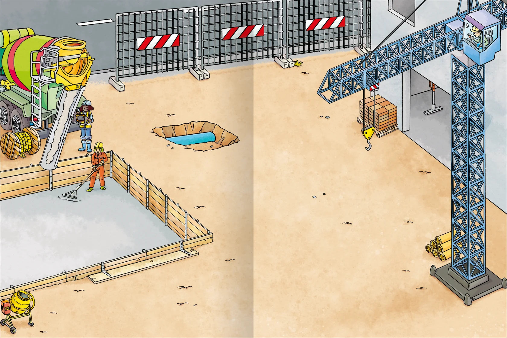 ars Edition Das Metallic Stickerbuch Baustelle