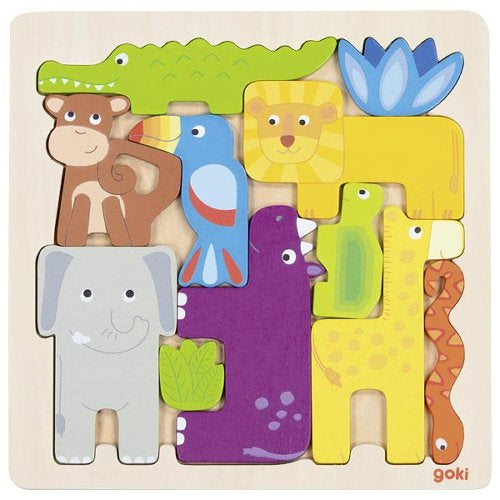 goki Einlegepuzzle Safari