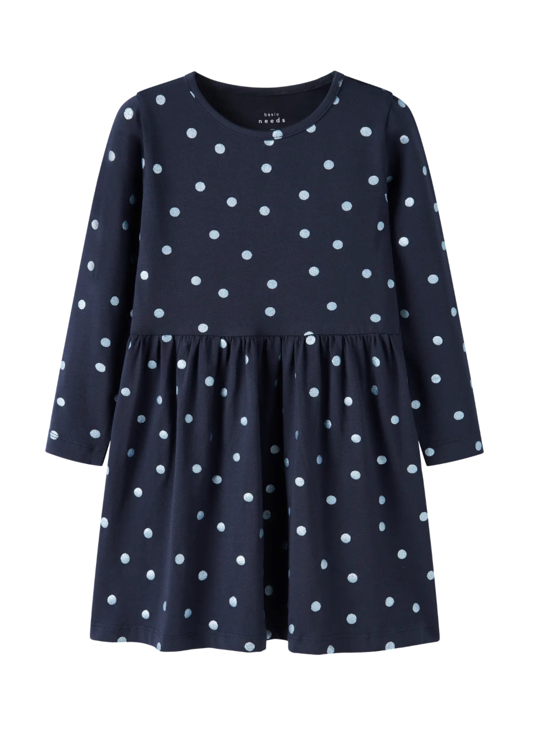 name it Kleid (nmfvivian) dunkelblau mit Punkten