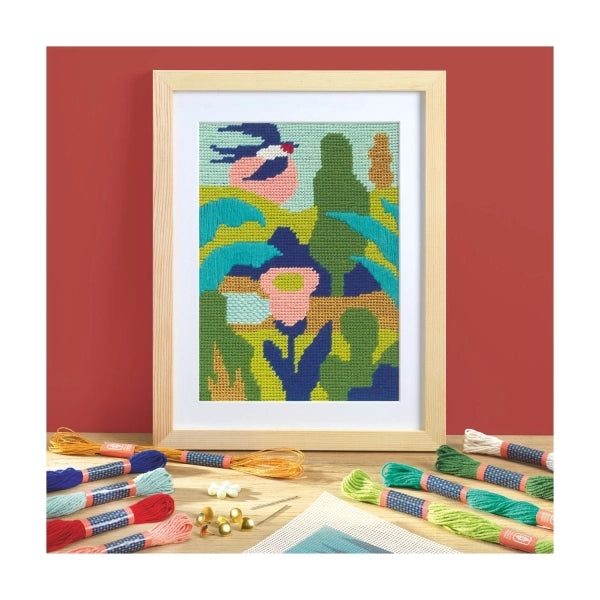 Djeco Atelier 65 Stickerei Vogel