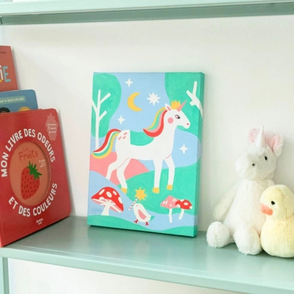 La petite épicerie Malen nach Zahlen Einhorn