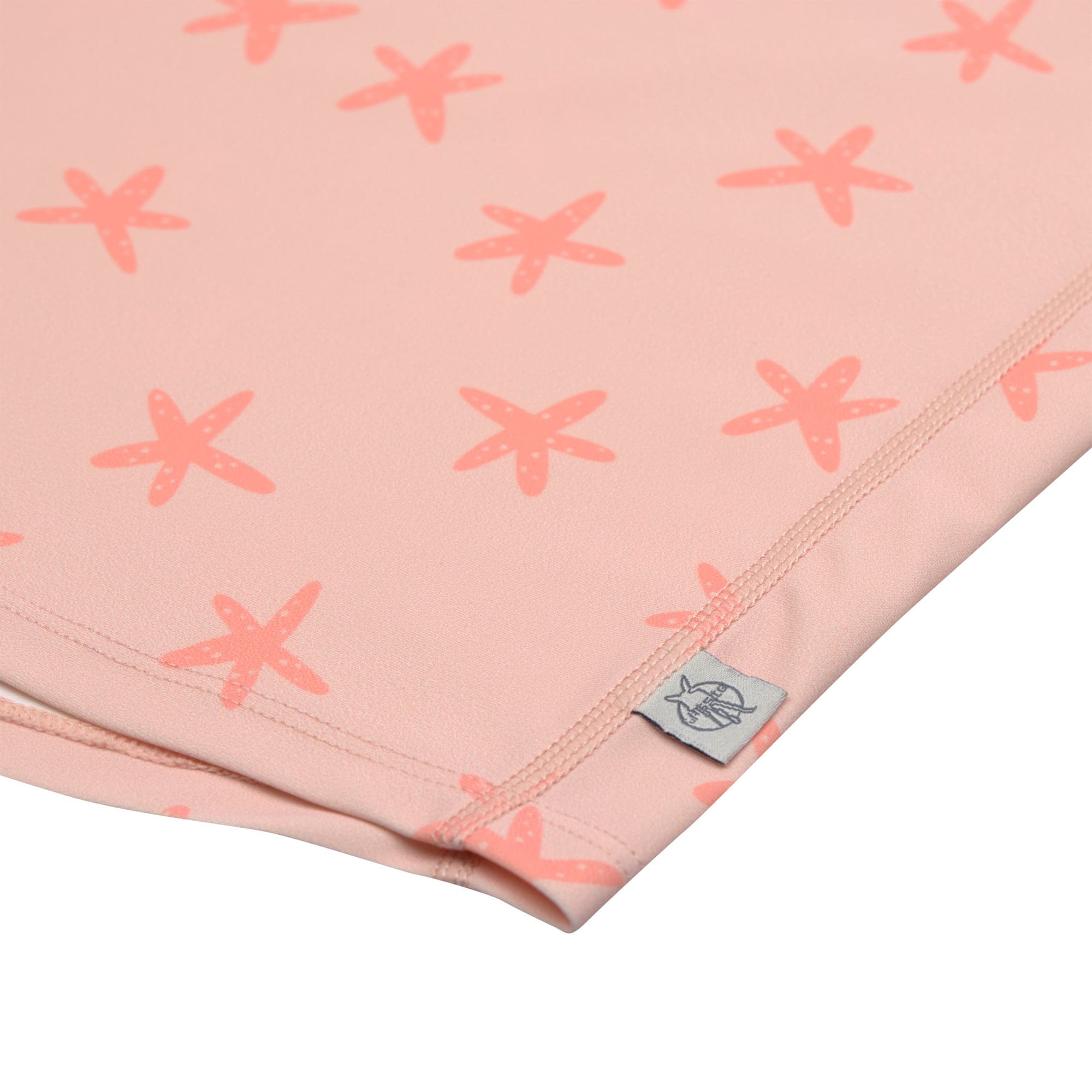 Lässig rosa Schwimmshirt mit Seesternen