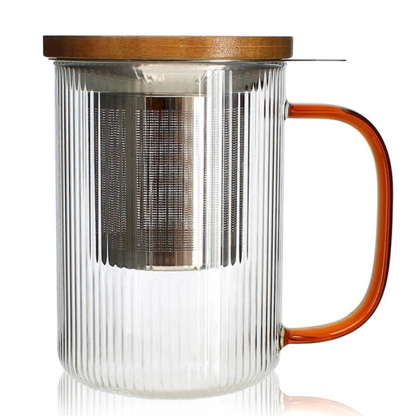 OGO Teetasse aus Glas Karl braun 450 ml