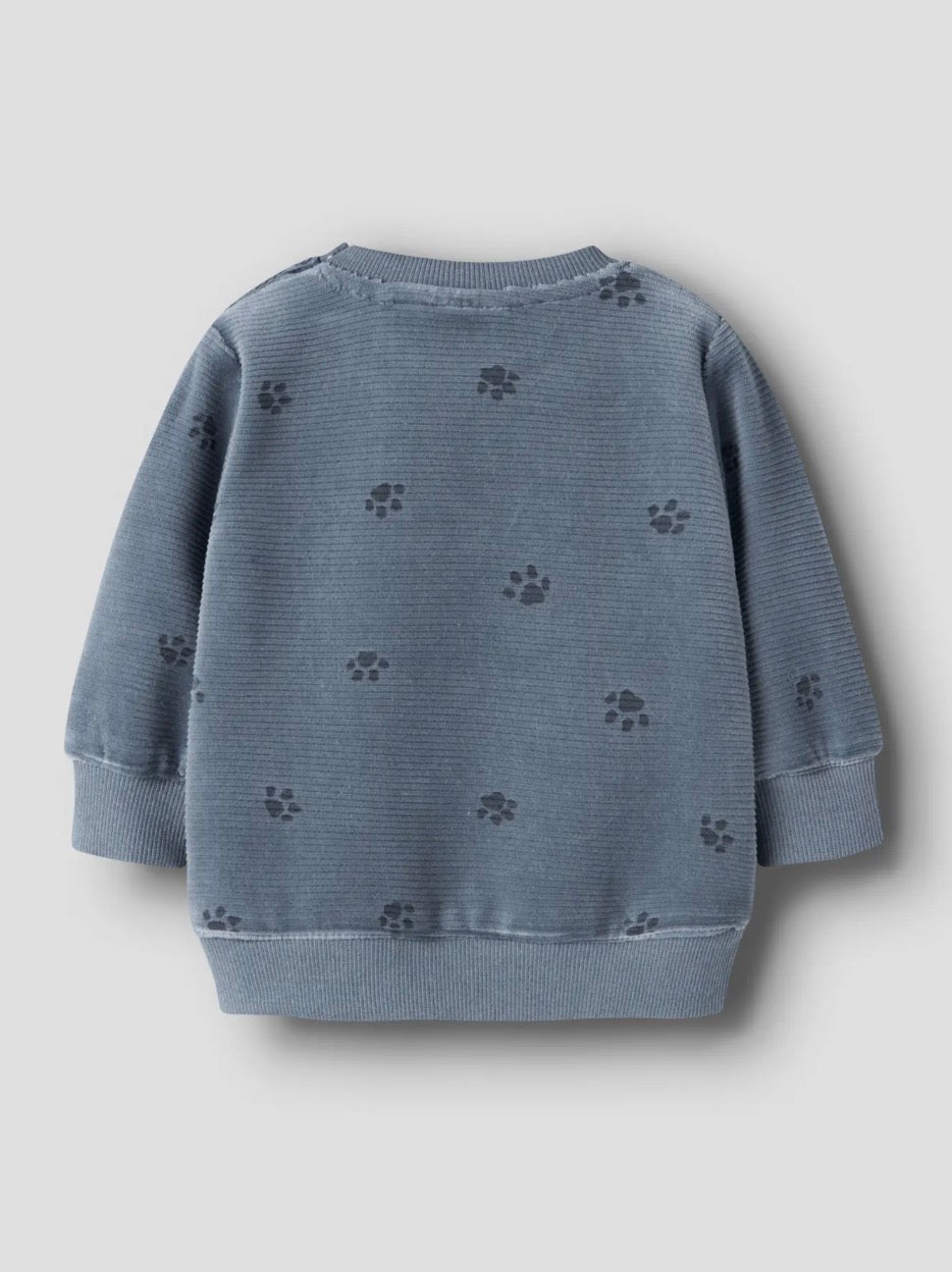 name it Baby Sweatshirt velours (nbmnorden) blau