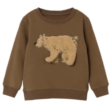 name it Sweatshirt mit Bärenapplikation Cub ( nmmsilver)